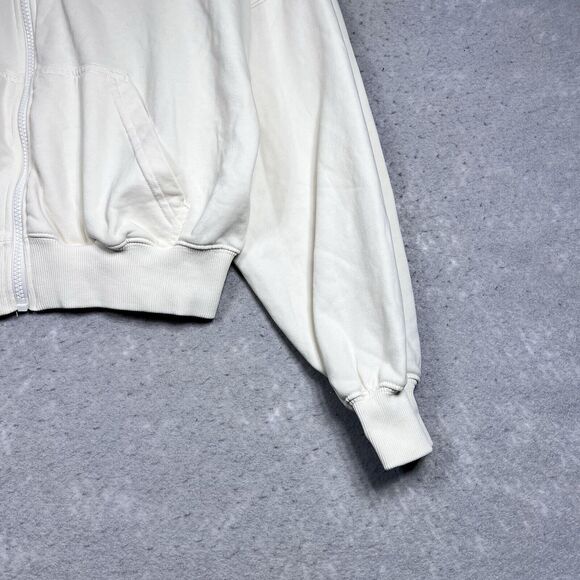 Fabletics Hoodie Womens Size Medium Offwhite Full Zip Sweatshirt Hoodie - Picture 7 of 12